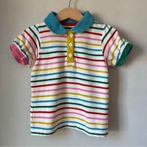 Mini Boden Multicolor Stripe Pique Polo Shirt Size 3-4Y